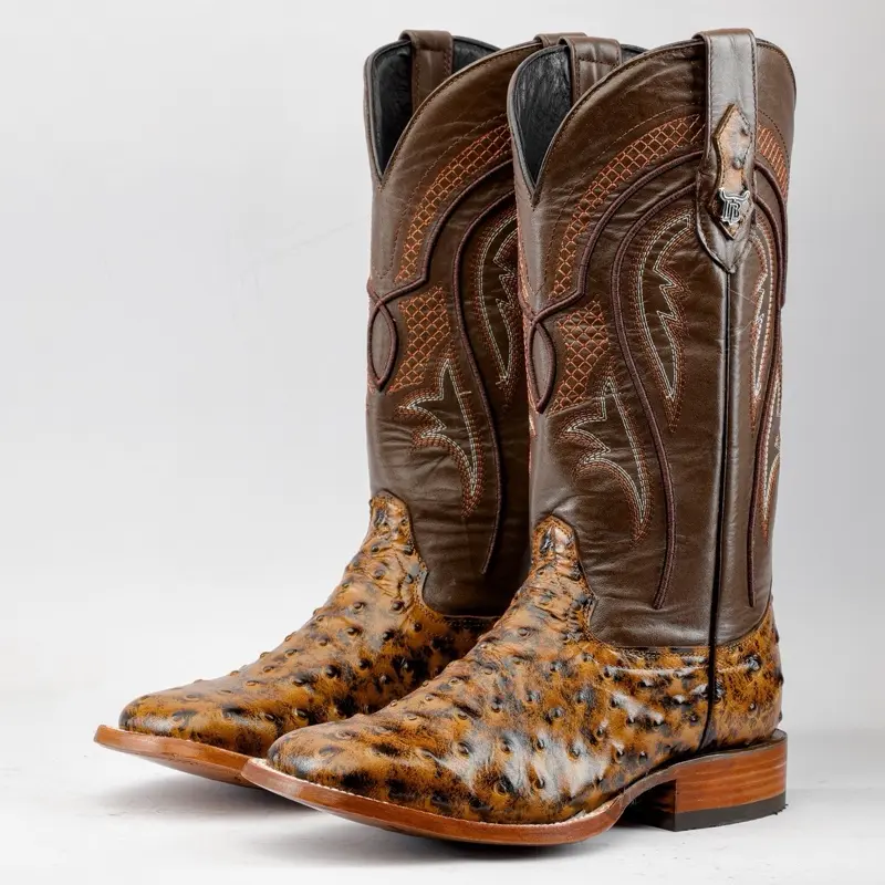 Honey Leather Boots - Square Toe