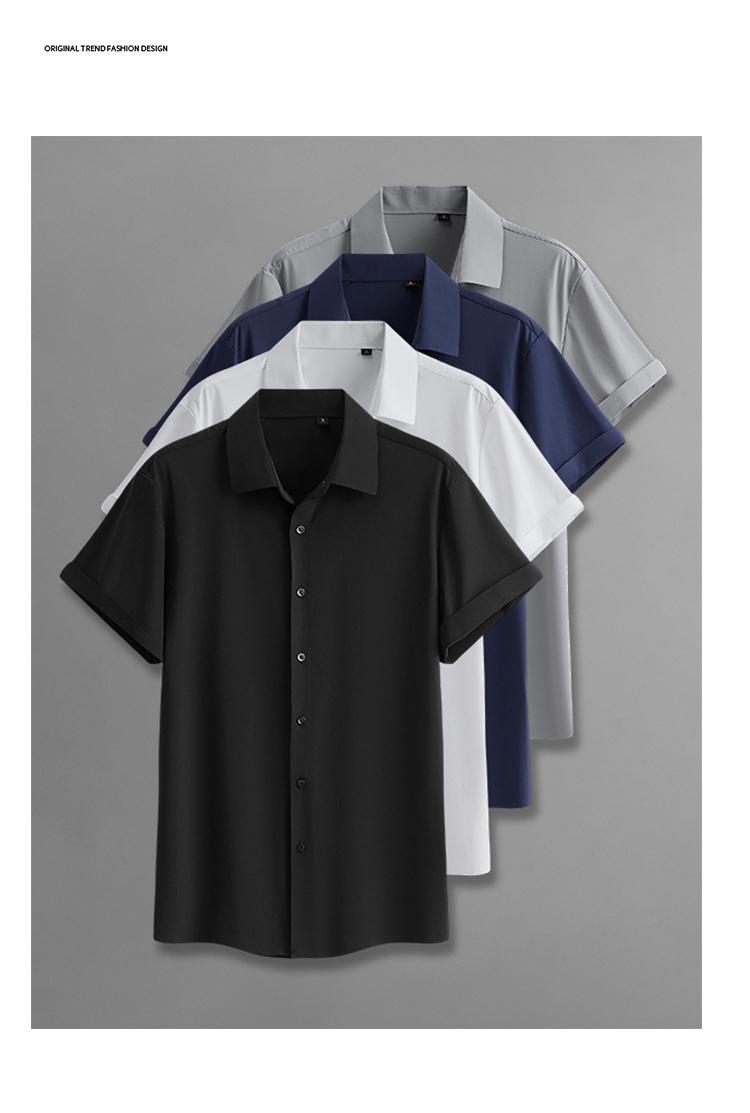 Men’s Short Sleeve Shirts – Multi-Pack for Summer, Loose Casual Style, Versatile Solid Color Turn-Down Collar Everyday Tops