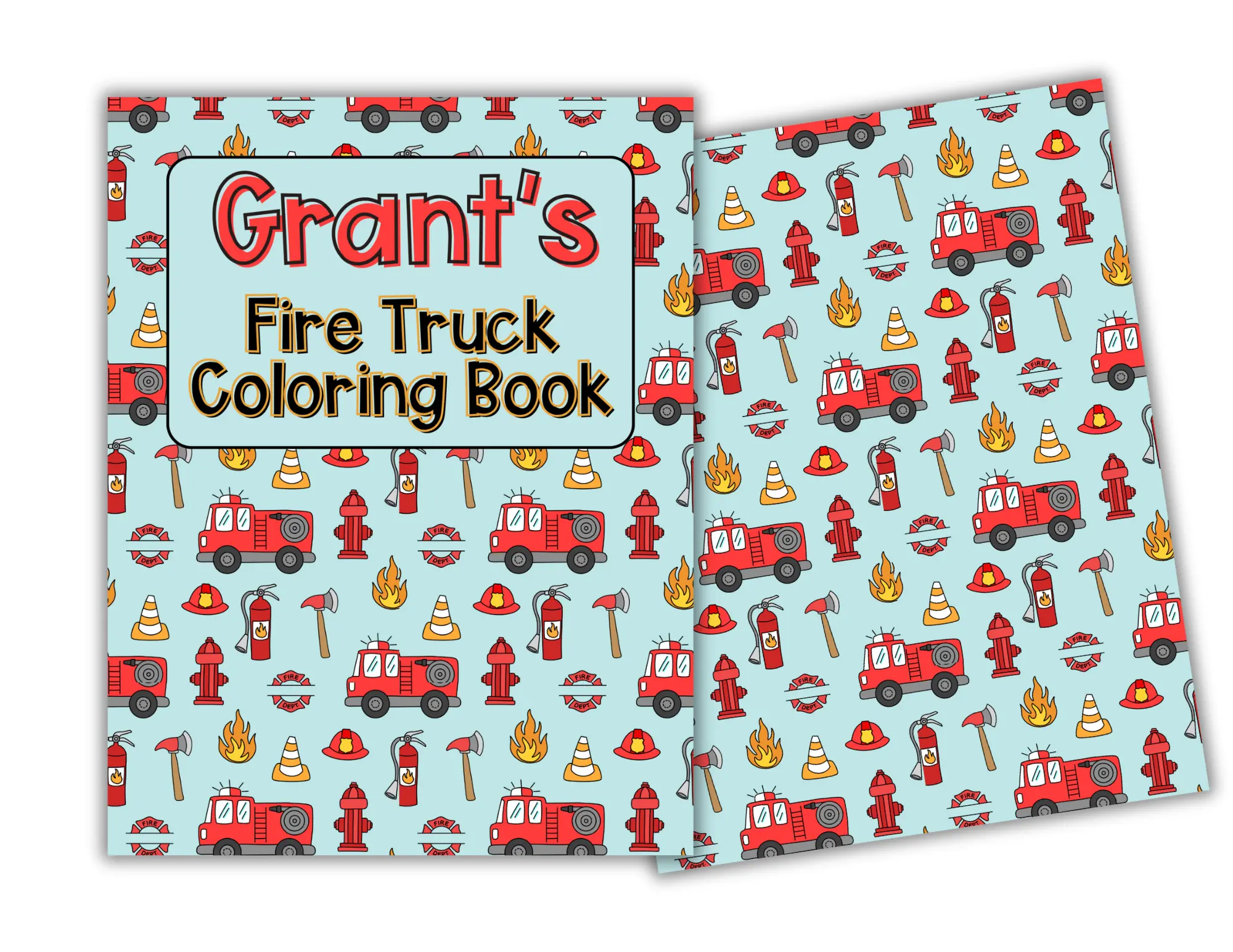 Personalized Coloring Book for Kids -Customized Activity Book with Themed Pages Art Sketchbooks Art Marker Set