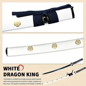 White Dragon King Handmade Oriental Decorative Ornament, Static Display Craft for Collection & Home Aesthetic