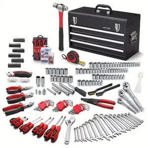 Iron Toolbox Set - Multi-Layer Tool Kit for Home Decoration & Auto Repair, Professional Men’s Tool Set, Exquisite Toolbox, Christmas & Thanksgiving Gift