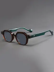 Unisex Vintage Tortoiseshell Pattern Geometric Frame Glasses, Trendy Casual Glasses for Everyday Use, Fashion Accessories for Outdoor Activities, Shades, Stylish Glasses