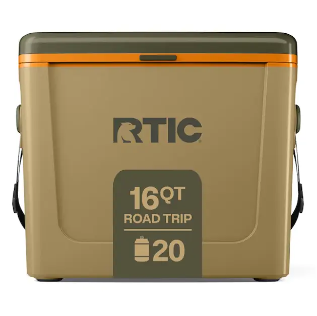 RTIC Outdoors 16QT Hard Cooler Ice Chest Gray, Portable Insulated Cooler for Road Trips, Camping, Beach, Fishing, BBQ, Tailgating, Durable Heavy Duty Cooler with Secure Lid, Food and Beverage Storage