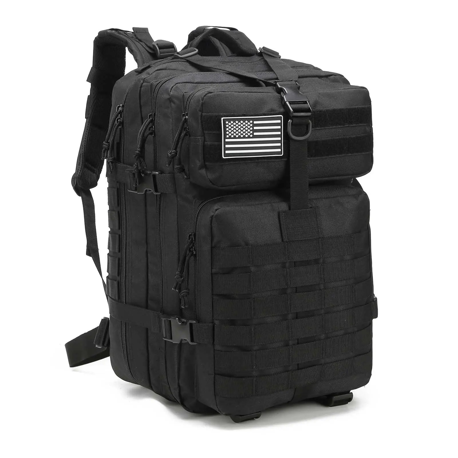 45L Military Tactical Backpack, Durable Molle Backpack, 3 Day Assault Pack, Outdoor Equipment for Hiking, Camping, Hunting, Fishing, Multi Purpose Rucksack