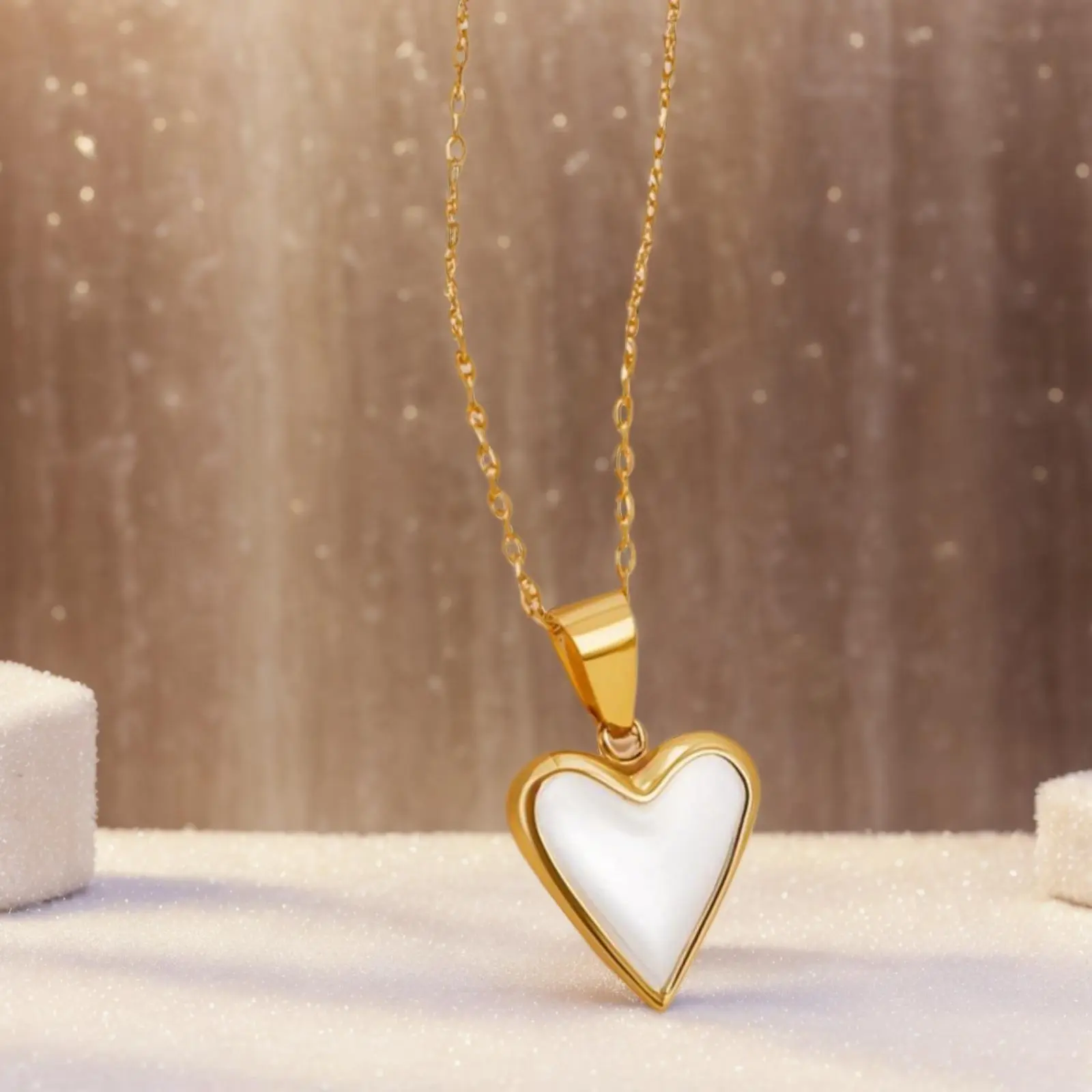 Elegant Pendant Necklaces for Couples, Set of 2 Modern Stainless Steel Heart-Shaped Custom Pendants with Steel Chain, Anniversary Gift, Fashion Modern Accessories, Customized Gifts, Unisex, Geometric, Chain & Link