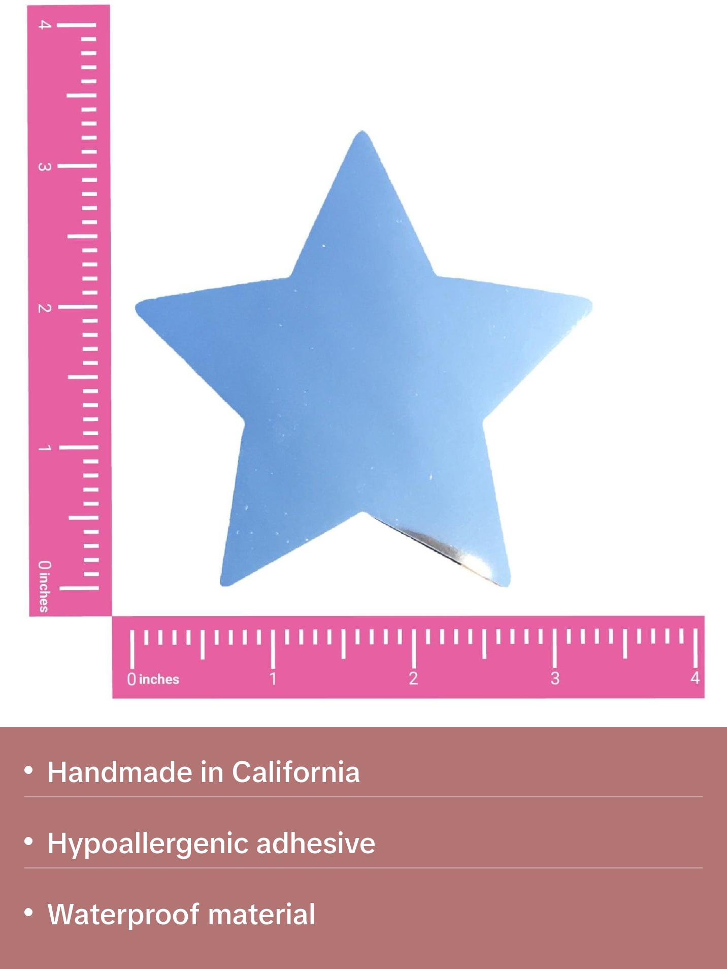 Terminator Mirrored Chrome Starry Nights Nipple Cover Pasties