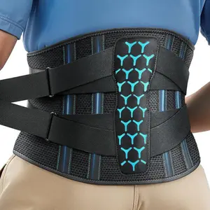 Back Braces for Lower Back Pain, Lumbar Support for Men & Women, Breathable Soft Mesh Fabric and 7 Stays All-round Support, Back Support With Lumbar Support Pad for Home & Lifting at Work,