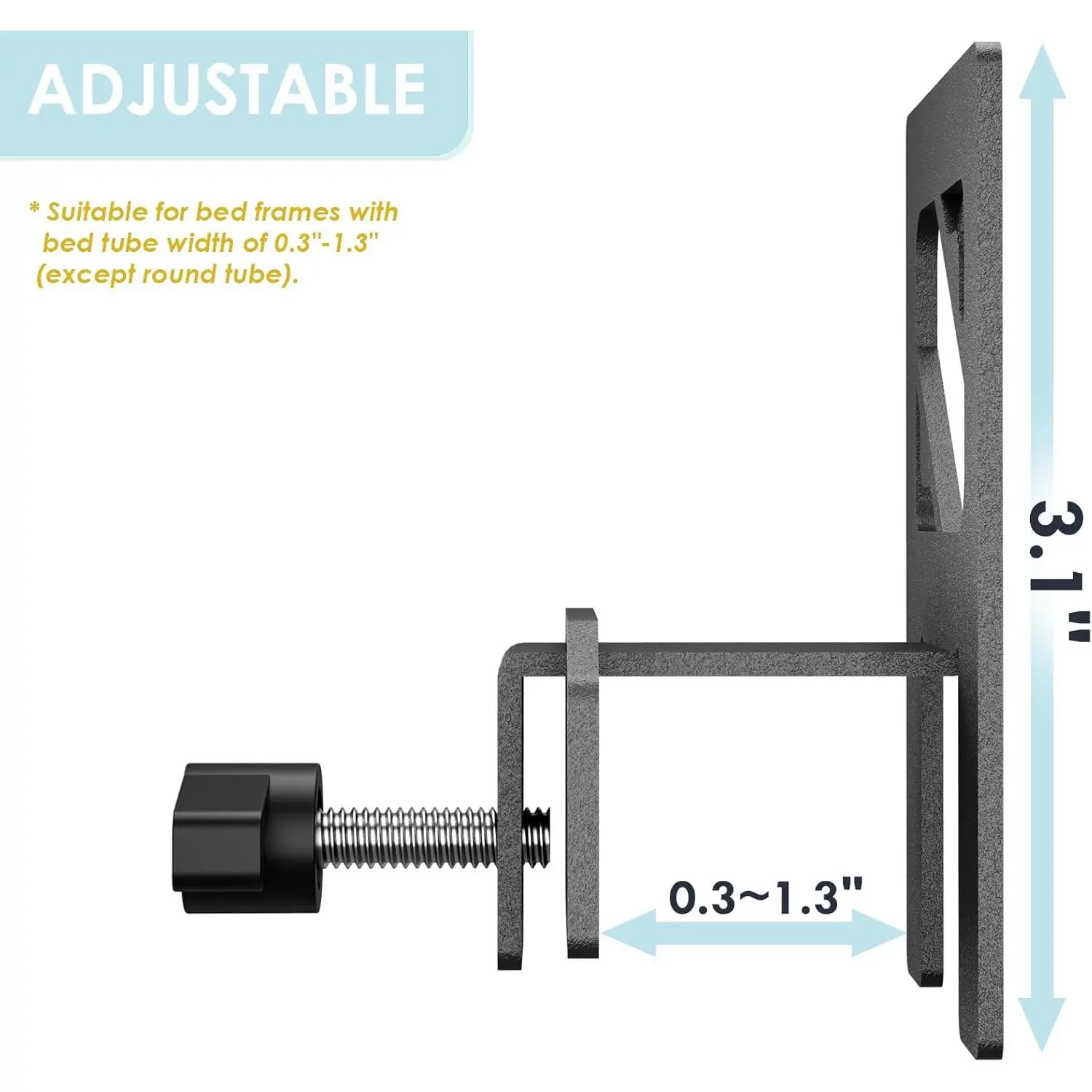 Mattress-Slide-Stopper,Mattress-Holder for Metal Bed-Frame, Non-Slip Mattress-Gaskets, Keep-Mattress-from-Sliding, Adjustable Size
