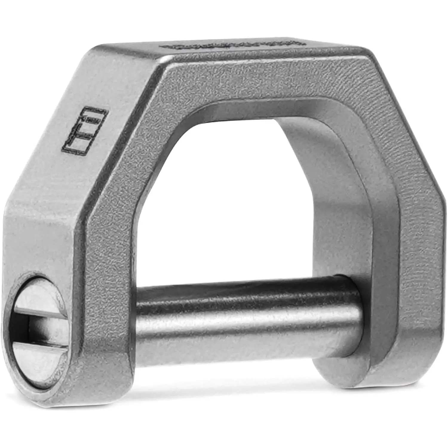 CH2 Titanium D Shape Heavy Duty Key Ring, Key Fob Holder Keychain with Screw Shackle for EDC Gear, Purse, Bag(S/M/L)