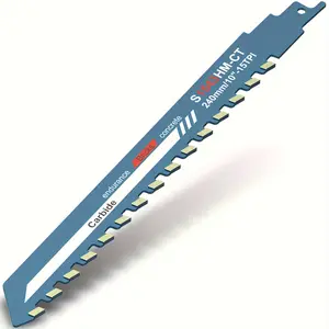 1pc Tungsten Steel Reciprocating SawBlade, General Purpose 10/12/18/20Inch Alloy Steel for Brick, Concrete,Cement, Composite Board, CementMasonry Cutting saber saw blades