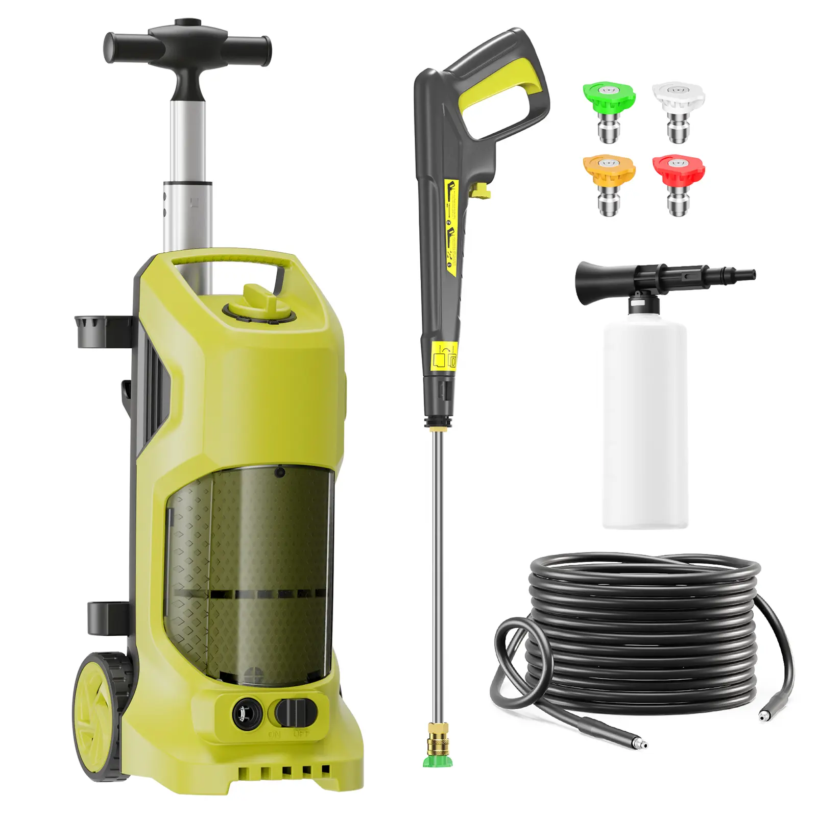 Electric Pressure Washer 4200PSI MAX 3.6GPM, High-Pressure Surface Cleaning, Versatile Cleaning Performance, with 4 Quick Connect Nozzles, 500ML Soap Tank, Stainless Steel Lance, Automatic Total Stop System for Car Wash, Home, Patio Cleaning