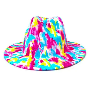Hottest Fedora Summer 1 - Colorful Patterned Hat with Bow, Ideal for Summer Wear