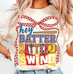 Retro Softball Batter Batter Swing Tshirt, Leopard Checkered Softball Tshirt, Game Day Softball Tshirt, Softball Mama Tshirt, Softball Bow Tshirt