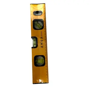 Jhome 09022 12" 300mm Aluminum Magnetic Level Ruler with Yellow Spirit Level for DIY & Professional Use