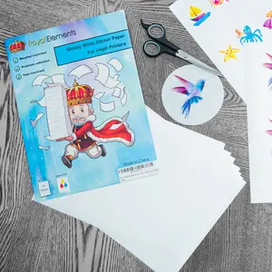 Royal Elements Printable Vinyl Sticker Paper for Inkjet Printers - 20 Sheets