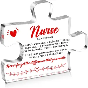 Nurse Gifts for Women, Nurse Appreciation Gifts Engraved Acrylic Decorative Plaque Desk Decor Sign, Thank You Gifts Christmas Thanksgiving Nurse Graduation Gift School Nurse Gifts Nursing Gifts RN Gifts for Nurses, Acrylic Desktop Sign