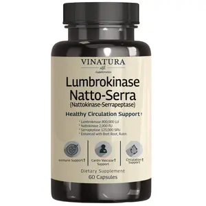 VINATURA Lumbrokinase, Nattokinase 2000FU & Serrapeptase - Circulation Supplements of Nattokinase Serrapeptase (Natto-Serra), lumbrokinase Healthcare Vitamin