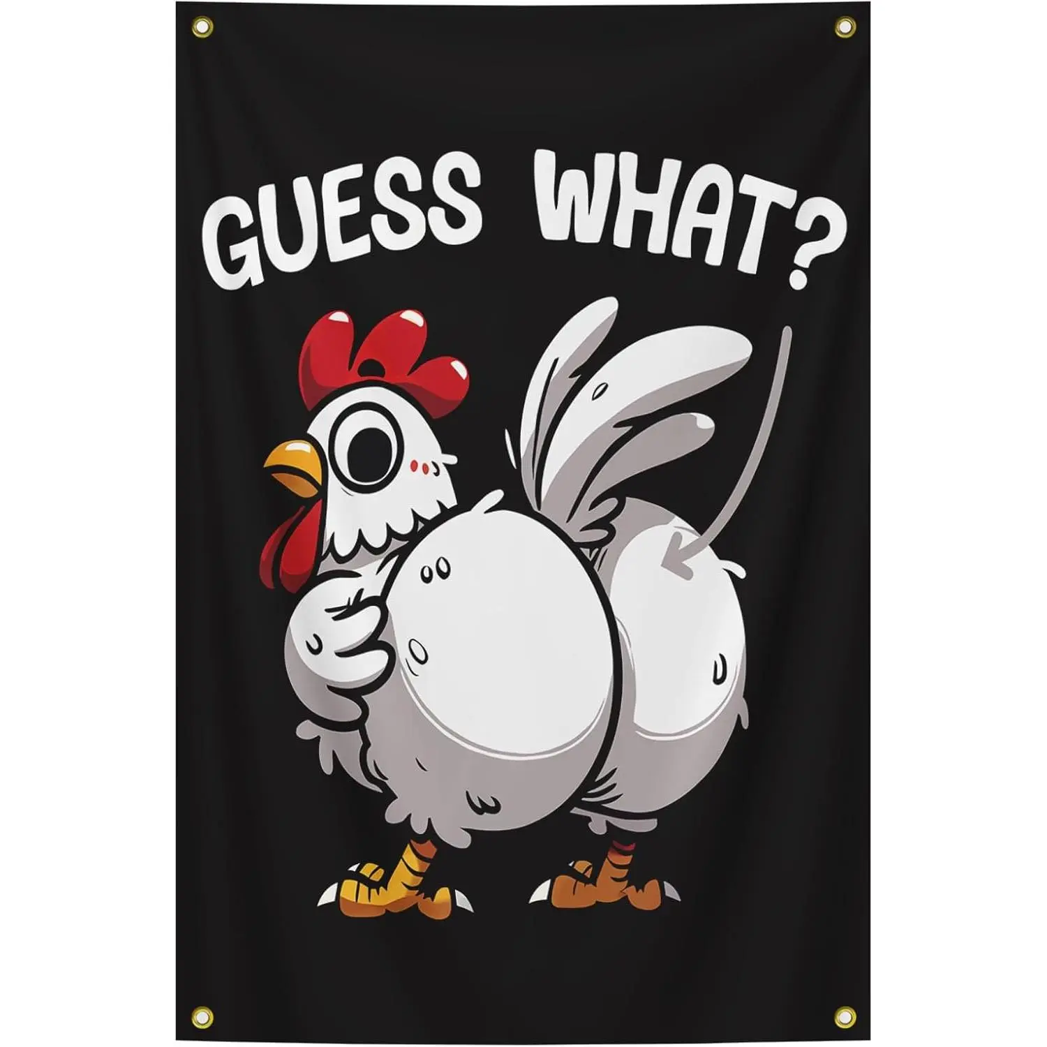 Funny Chicken Tapestry Poster Memes Tapestry Humorous Animal Wall Art Decor Perfect for Dorm Rooms, Bedrooms, Man Caves