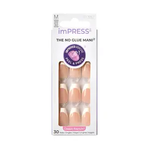 KISS imPRESS Press-On Manicure Fake Nails - Ideal