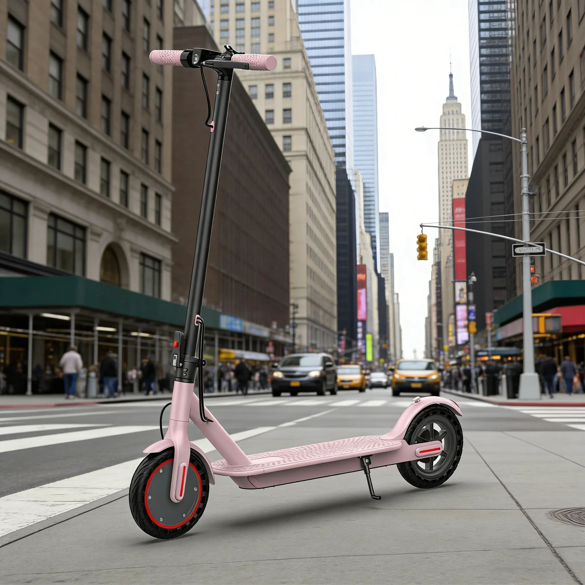 Electric Scooter,8.5" Tires,350W Motor,Up to 19MPH Max Speed,Portable Electric Scooter with Light, Suitable for Female Girls,Halloween Gifts.SummerWins,Father's Day Gife