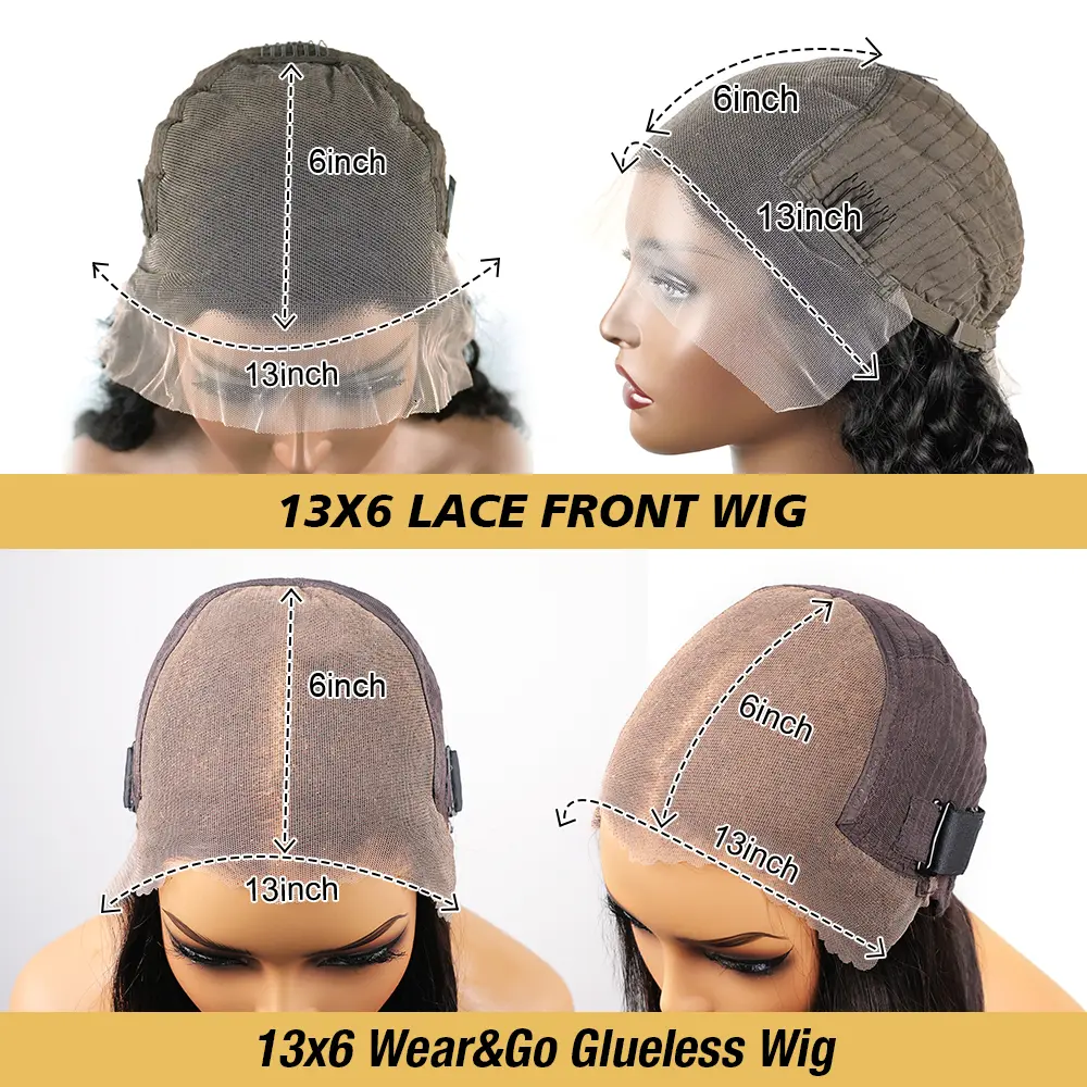 Deep Wave 13x6 HD Lace Front Human Hair Wig Brazilian  display picture 2