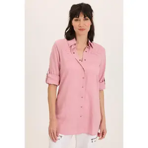 Reporter Soft Voile Button-Down Blouse
