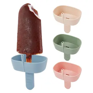 4Pack Drip-Free Silicone Popsicle Holders Popsicle Holder with Straw | with 2 Slots Fit Standard & Wide sized sticks Drip Free Popsicle Stick Holder Popsicle Drip Catcher