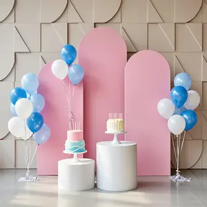 This 2-pack contains light pink archway support covers in 31.5*72inch and 47.6*86.6inch sizes. Suitable for wedding party backdrop, various ceremonies, Christmas, and Valentine's Day decorations. The solid color design allows for creative possibilities.