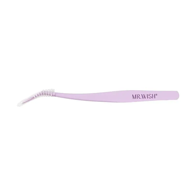 Mr.wish Precision Eyelash Tweezers - Professional Makeup Tool with Easy-Grip Design & Precise Control, 1 Piece Single Cosmetic Accessory for Flawless False Lash Placement