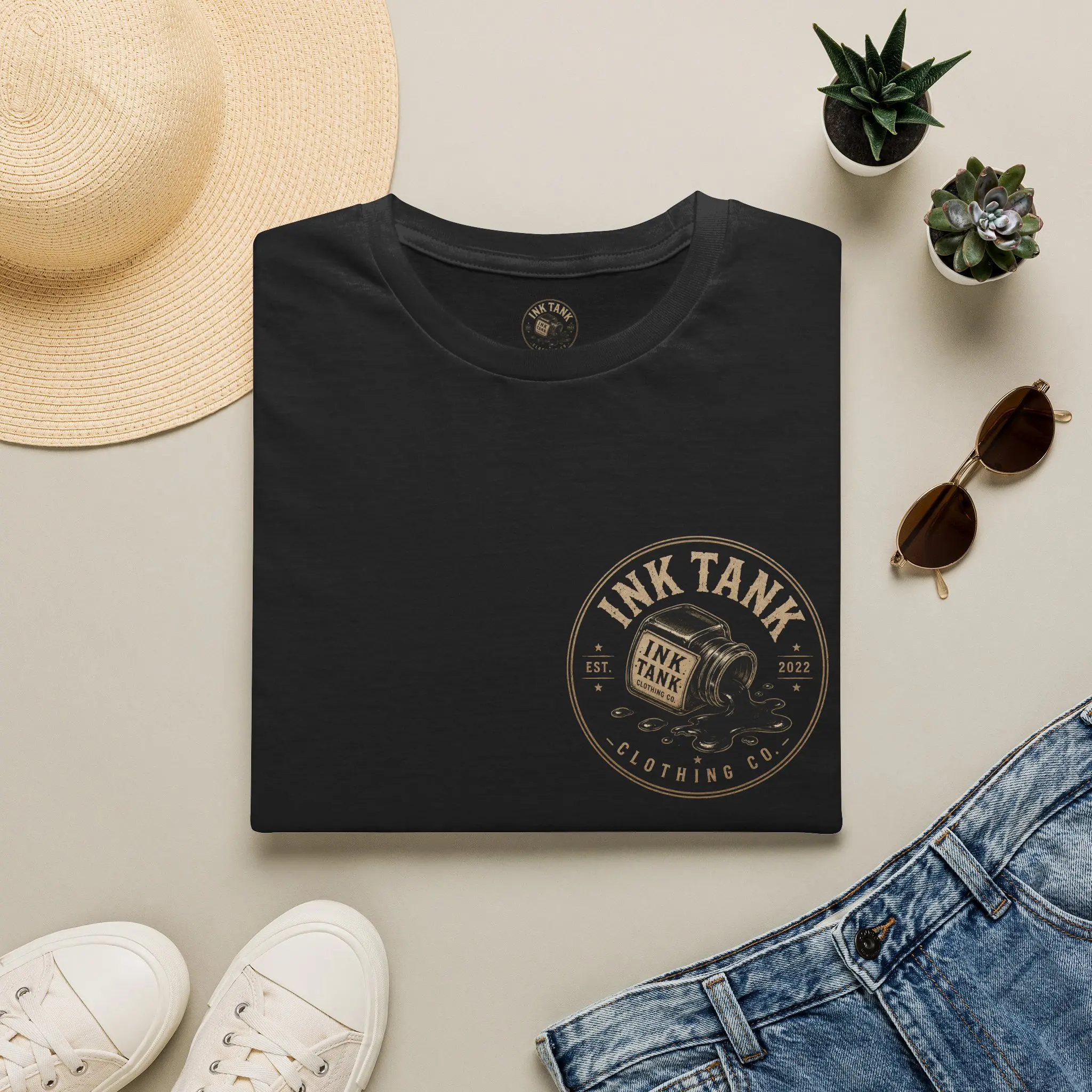 Ink Tank Original Logo T-Shirt | vintage ink spill badge