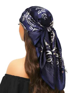 Luxury Women's Travel Scarf 90x90cm, Four-Season Print Shawl, Fashion Square Wrap, 35.4inch Stole, New Arrival Accessory