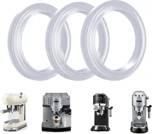 Silicone Gasket Steam Seal Ring Group Head Gasket 3pcs For Delonghi Dedica EC680 EC685 EC695 EC820 EC785 EC885 EC850 EC860 EC9335M EC9355M EC9665M DEDICA EC680/EC685 & Smeg ECF01