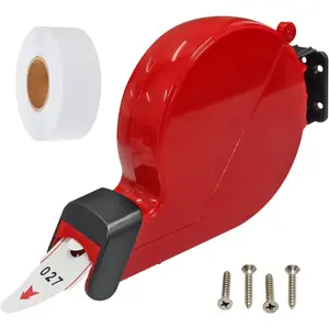 Ticket Number Dispenser with 1 Roll 3 Digit Ticket Roll, 2 Groups Number from 000-999, Red