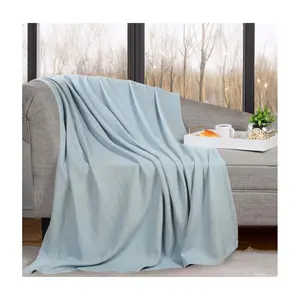 Superior Nobel Cotton Textured Chevron Woven Blanket, Throw