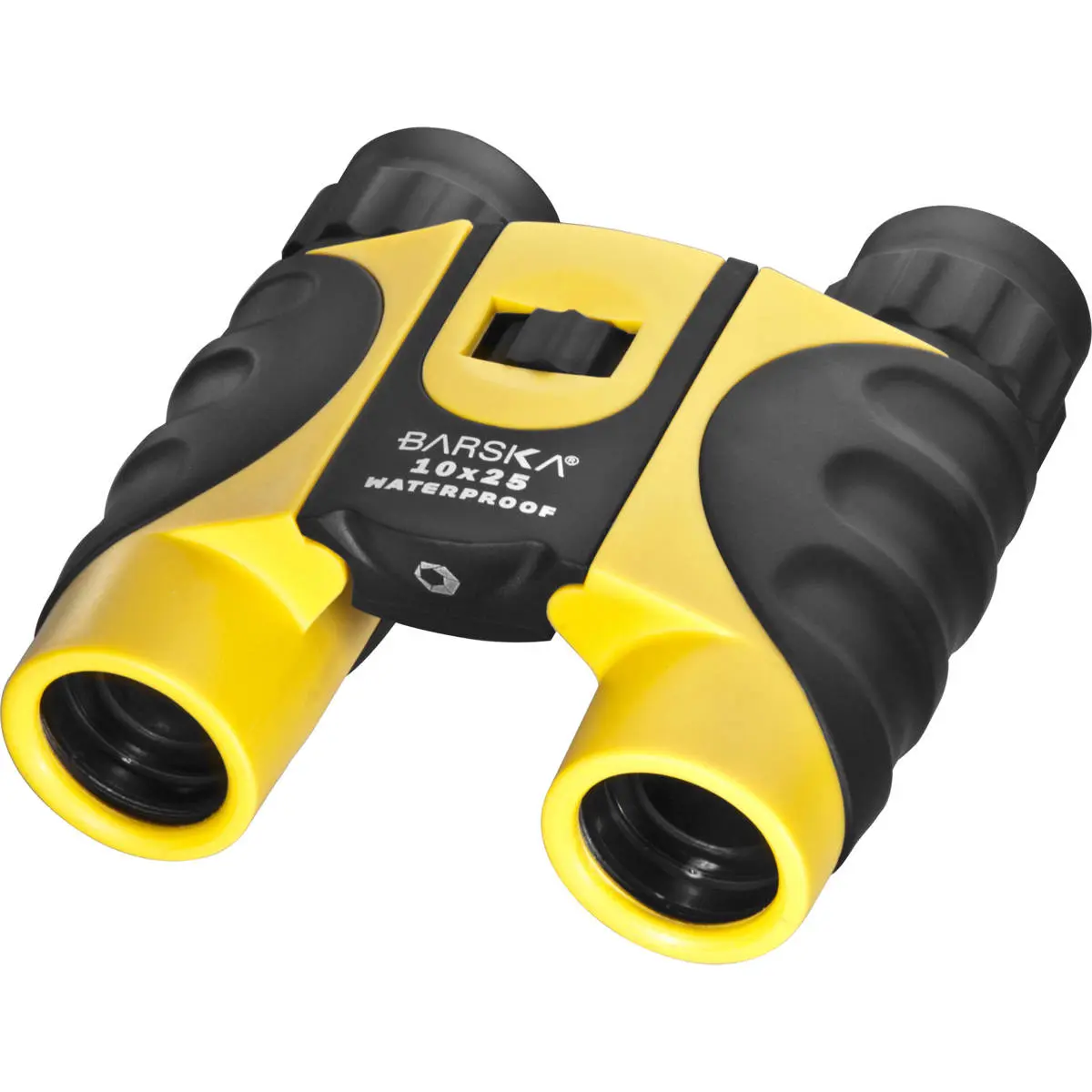 Barska 10x25 Colorado Waterproof Roof Prism Binocular with 5.8 Degree Angle of View, Yellow & Black