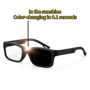 Paleshy 0.1s Auto-Tinting Sunglasses for Men & Women Polarized Photochromic Glasses with Dual UV400 All-Weather Lightweight for Driving Cycling Fishing Golf Night