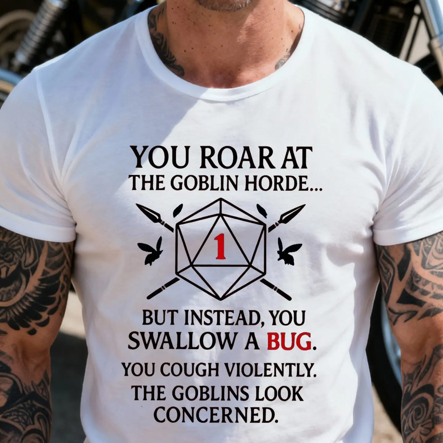 Funny Goblin Horde DnD Shirt, Retro Crit Fail Dungeons and Dragons Tee, DM Comedy TTRPG Gift, unisex shirt