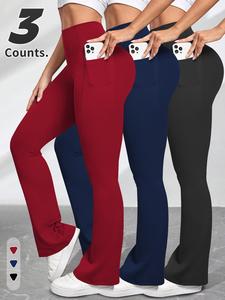 women's solid color high waist sports pants, casual comfy breathable tight-fitting pants for yoga gym workout running, ladies sportswear for all seasons, yoga leggings pants, pants for women, breathable athletic bottoms