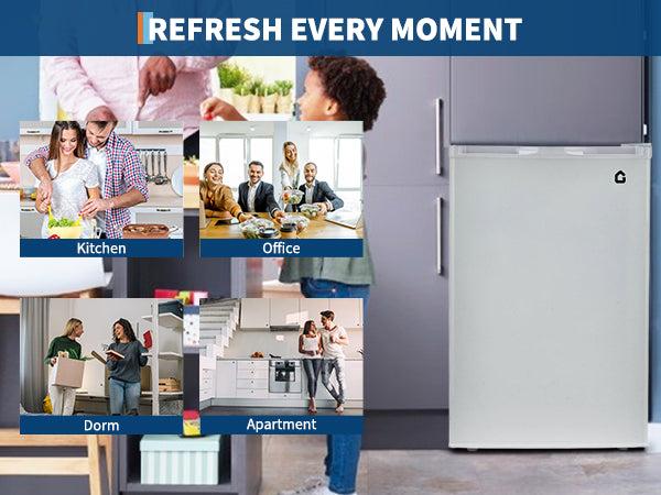 【GARVEE】3.0 Cu.Ft Upright Freezer with Reversible Door & 7-Temp Control – Compact Energy-Efficient Freezer for Apartments, Dorms, Offices – White