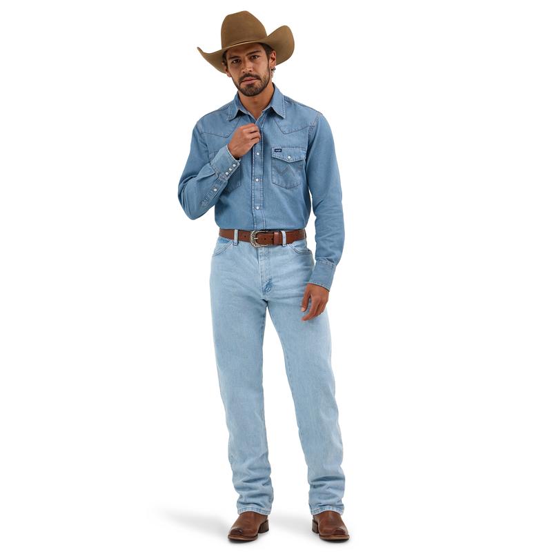 Men's Wrangler® Cowboy Cut® Original Fit Jean - Bleach Blue Classic