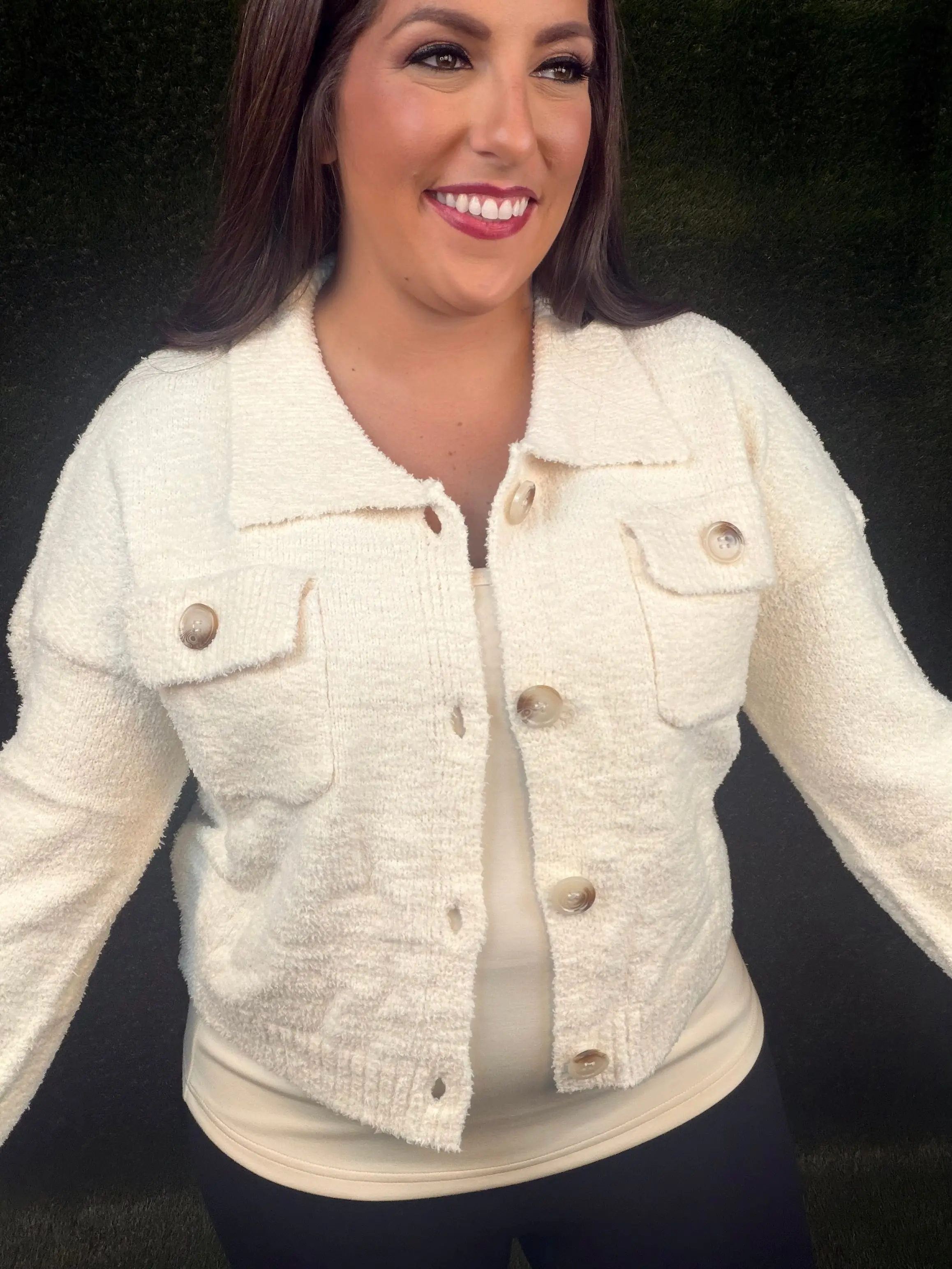 Vanilla Cloud Fuzzy Sweater - Cream