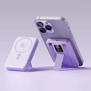 【Buy 1 Get 1 Free】12000mAh Magnetic Wireless Power Bank with LED Display & Foldable Stand - 3-in-1 Portable Charger