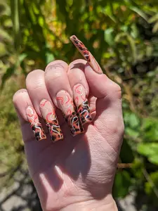 Tortoiseshell French Tip Press on Nails