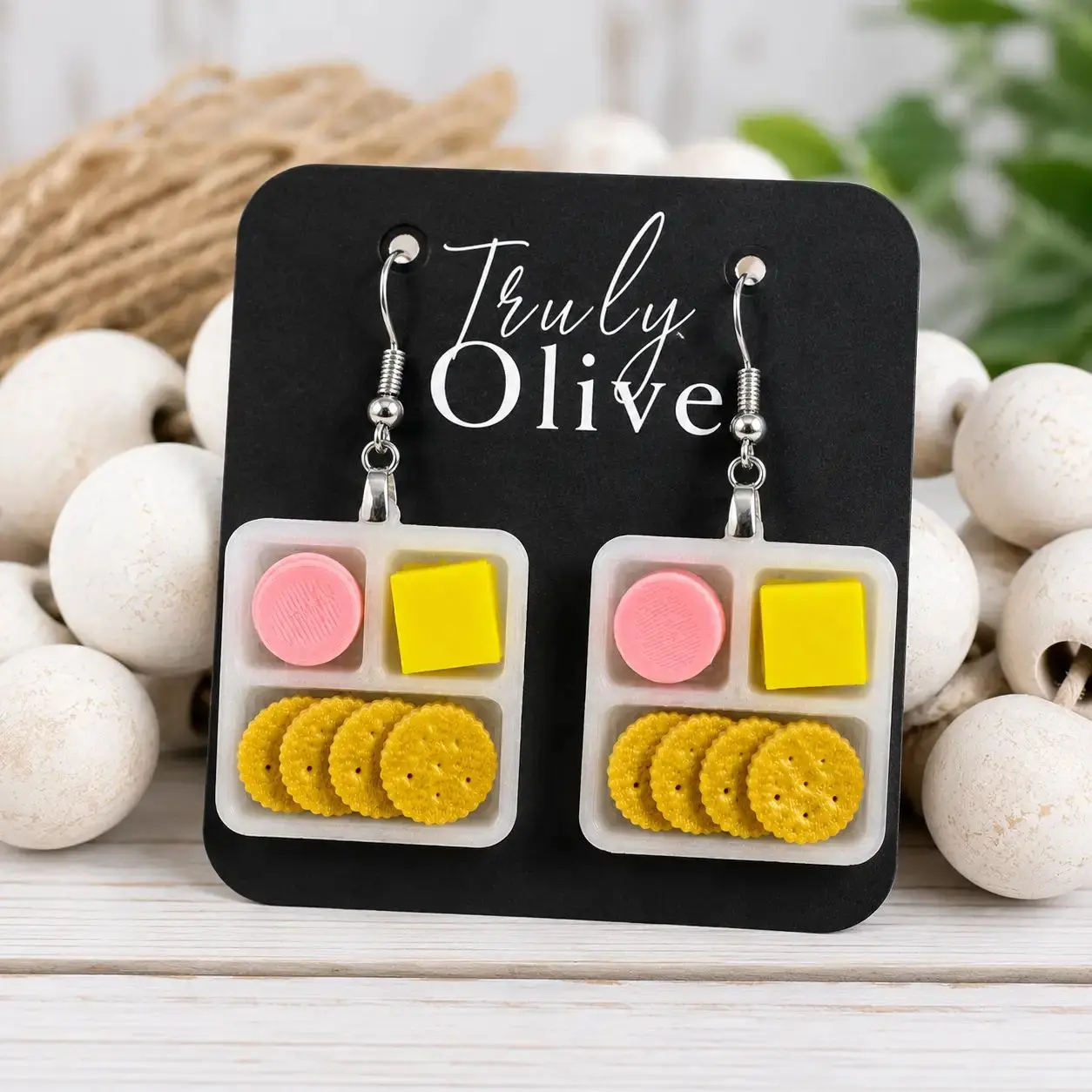 Lunchables Earrings Handcrafted Whimsical Snack Jewelry Gift