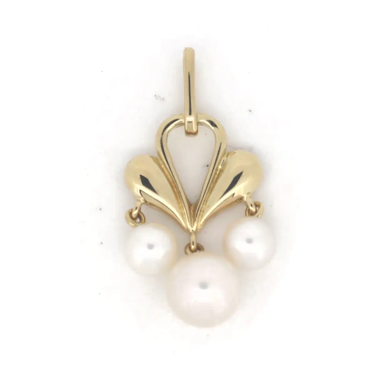 Pre-owned MIKIMOTO 18K Yellow Gold (Au750) Small Leather Goods Pearl Au750 Pendant