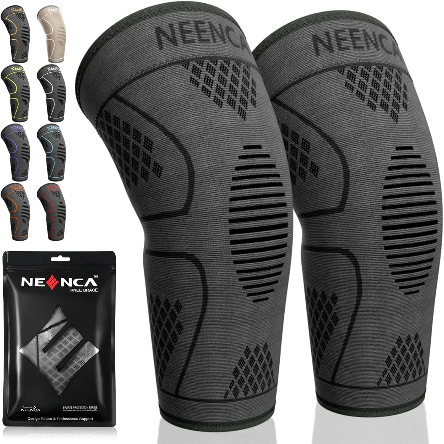 【Summerwins】NEENCA sports knee braces are designed specifically for runners, providing compression knee support. They are suitable for men and women in sports, running, fitness, basketball, volleyball