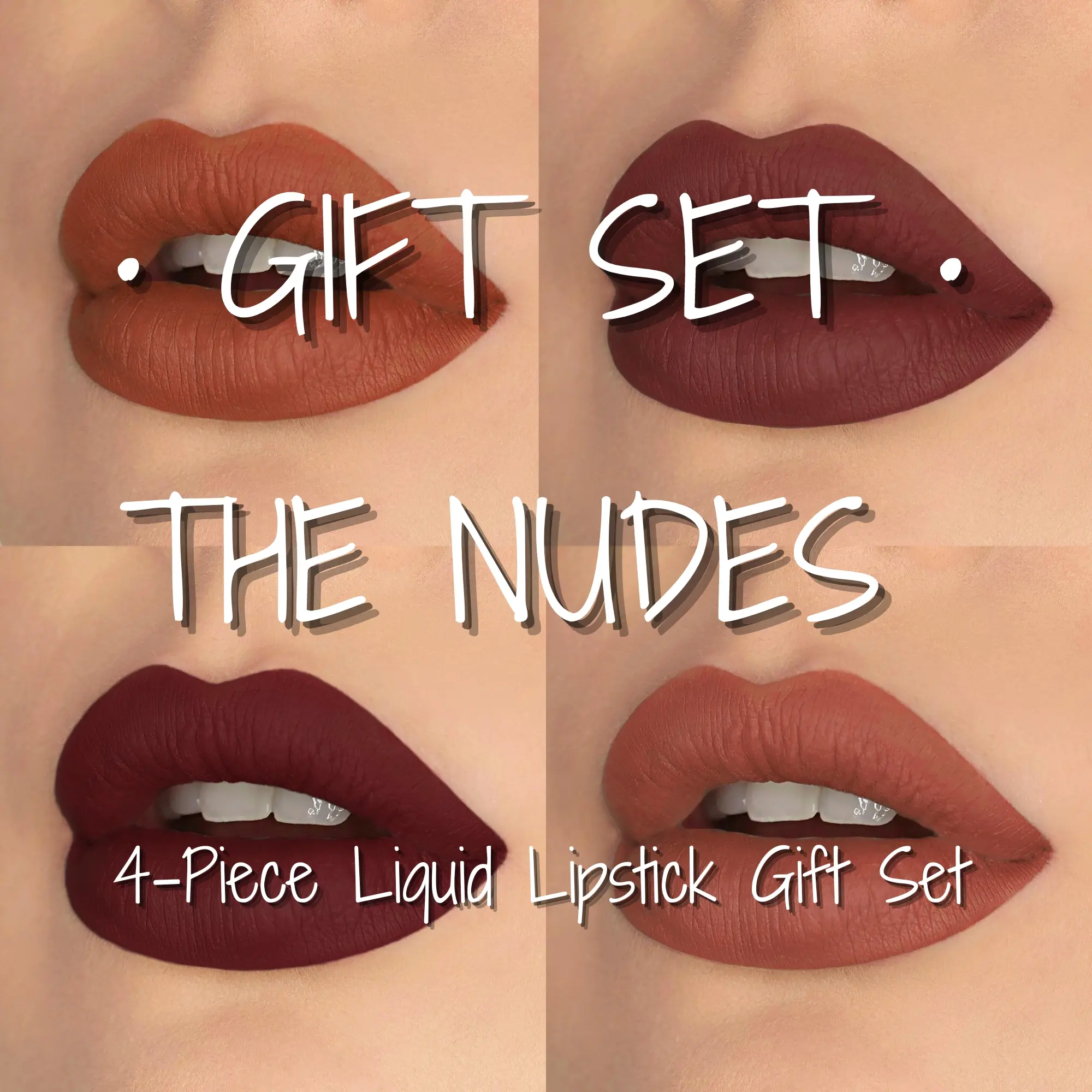 The Nudes - Vegan Matte Liquid Lipstick - 4pc Set