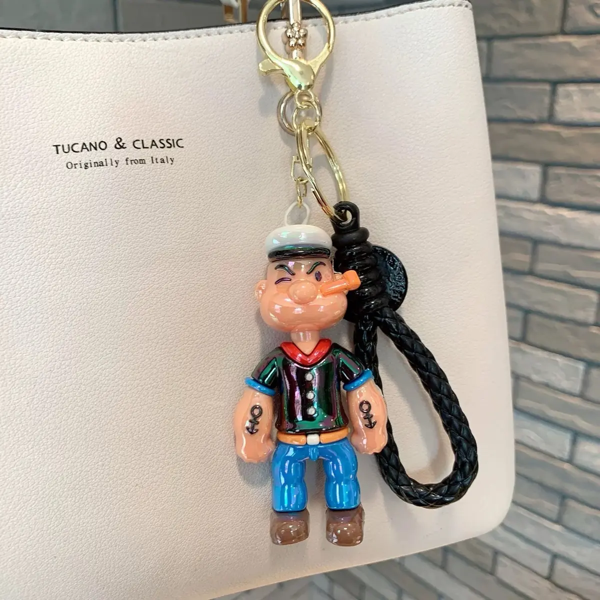 Popeye Keychain - Simple Design with No Additional Features or Text