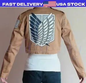 Attack on Titan Shingeki no Kyojin Scouting Legion Halloween Cosplay Jacket Eren