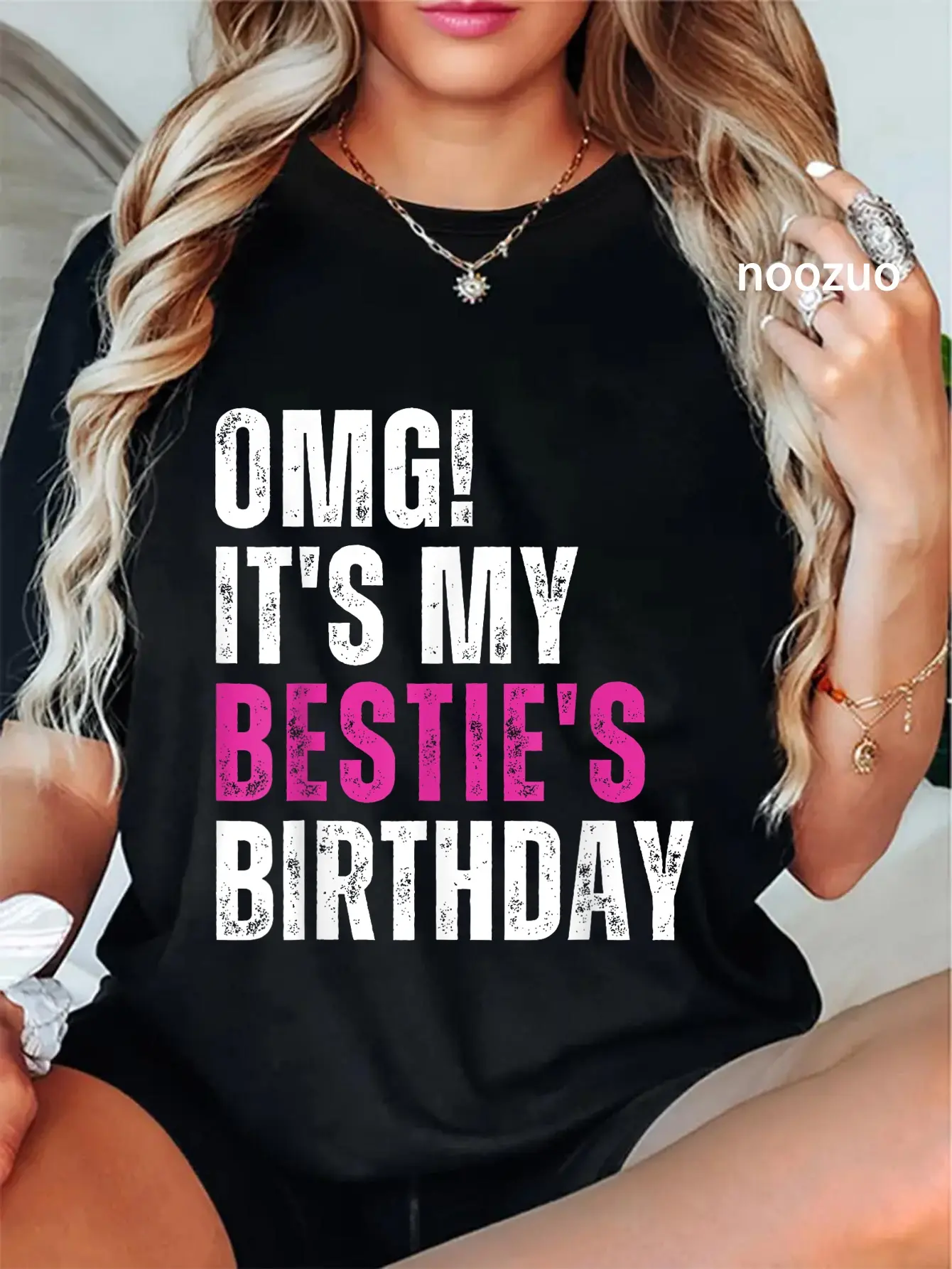 100% Cotton It's My Bestie's Birthday Funny Best Friend Birthday BFF T-Shirt